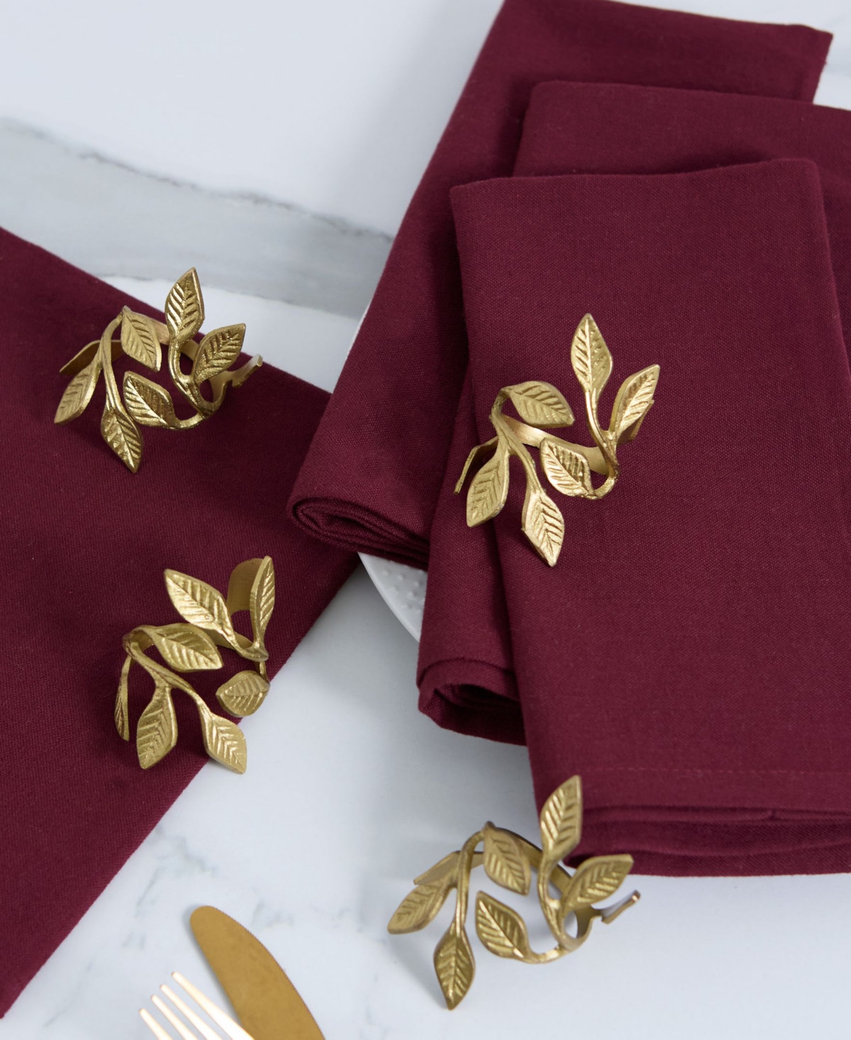 Design Imports Vine Napkin Ring, Set Of 4 In Gold