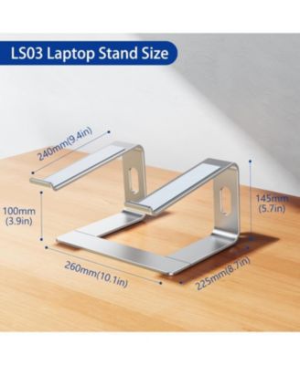 LS03 Aluminum Laptop Stand, Ergonomic Detachable Computer Stand, Riser Holder Notebook Stand Compatible with Air, Pro, Dell, HP, Lenovo More 10-15.6" Laptops