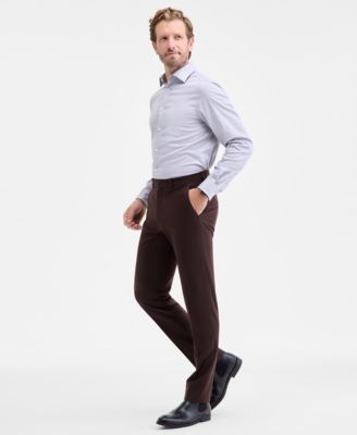 Men's Slim-Fit Solid Dress Pants