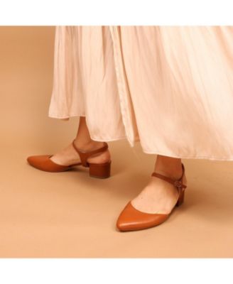 Women's Cognac Jackie Customizable Slides