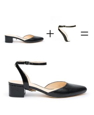 Women's Rattlesnake Black Marilyn Customizable Slides