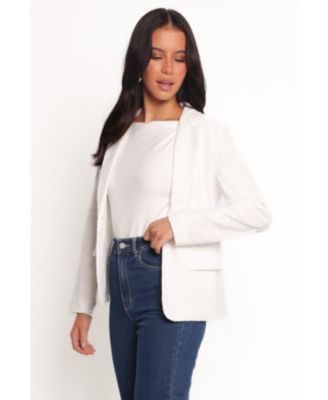 Женский блейзер из дарианского кружева с лепестками и пупсом, вязаный на одной пуговице