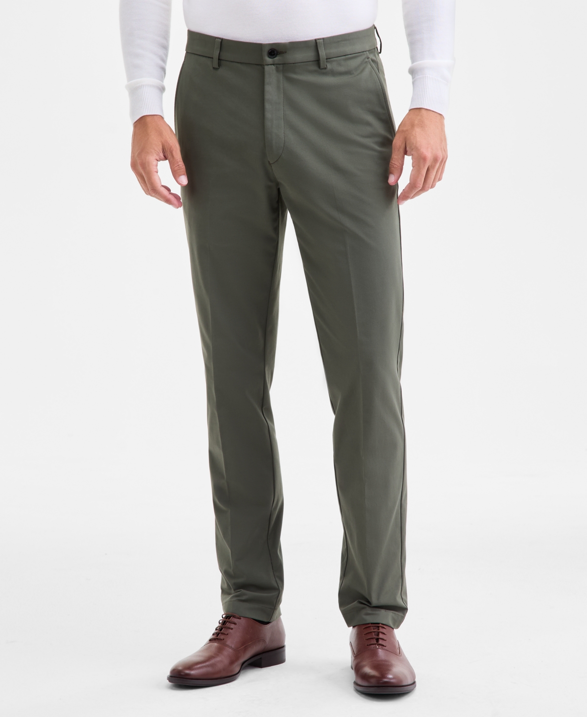 Michael Kors Men's Classic-fit Solid Dress Pants In Gray
