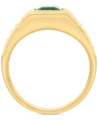 EFFY&reg; Men's Tanzanite Rib Textured Ring (2-1/10 ct. t.w.) Ring in 14k Gold (Also in Emerald)