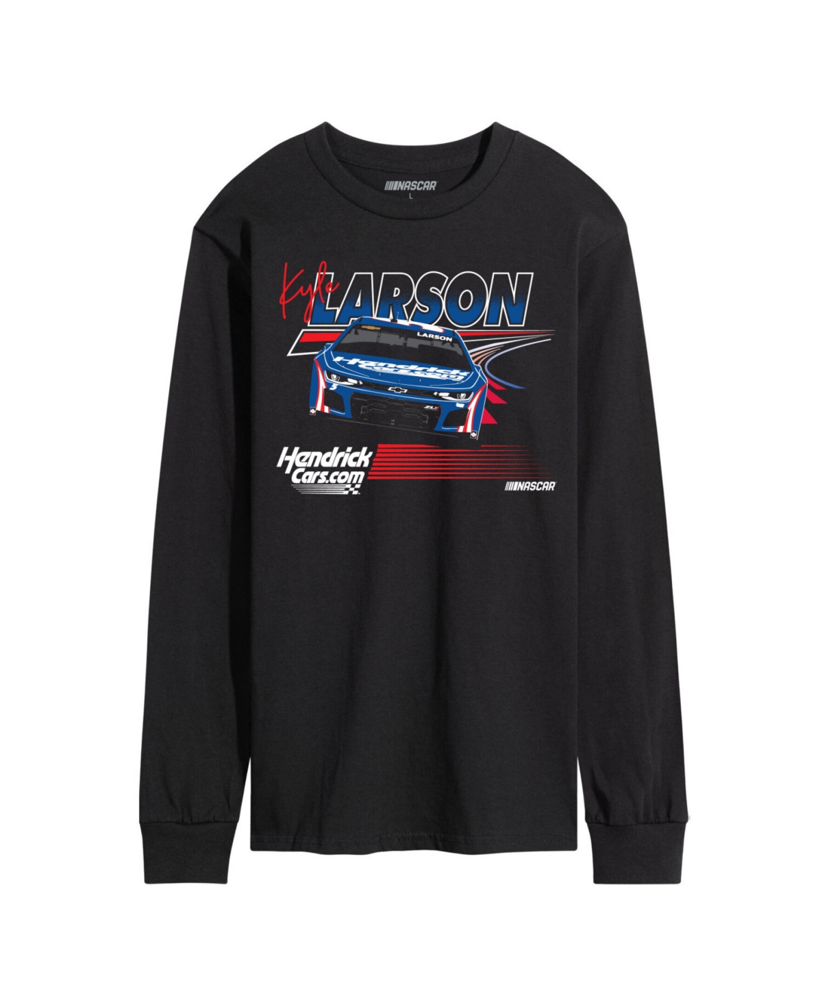 Airwaves Men's Nascar Kyle Larson Long Sleeve T-shirt In Black