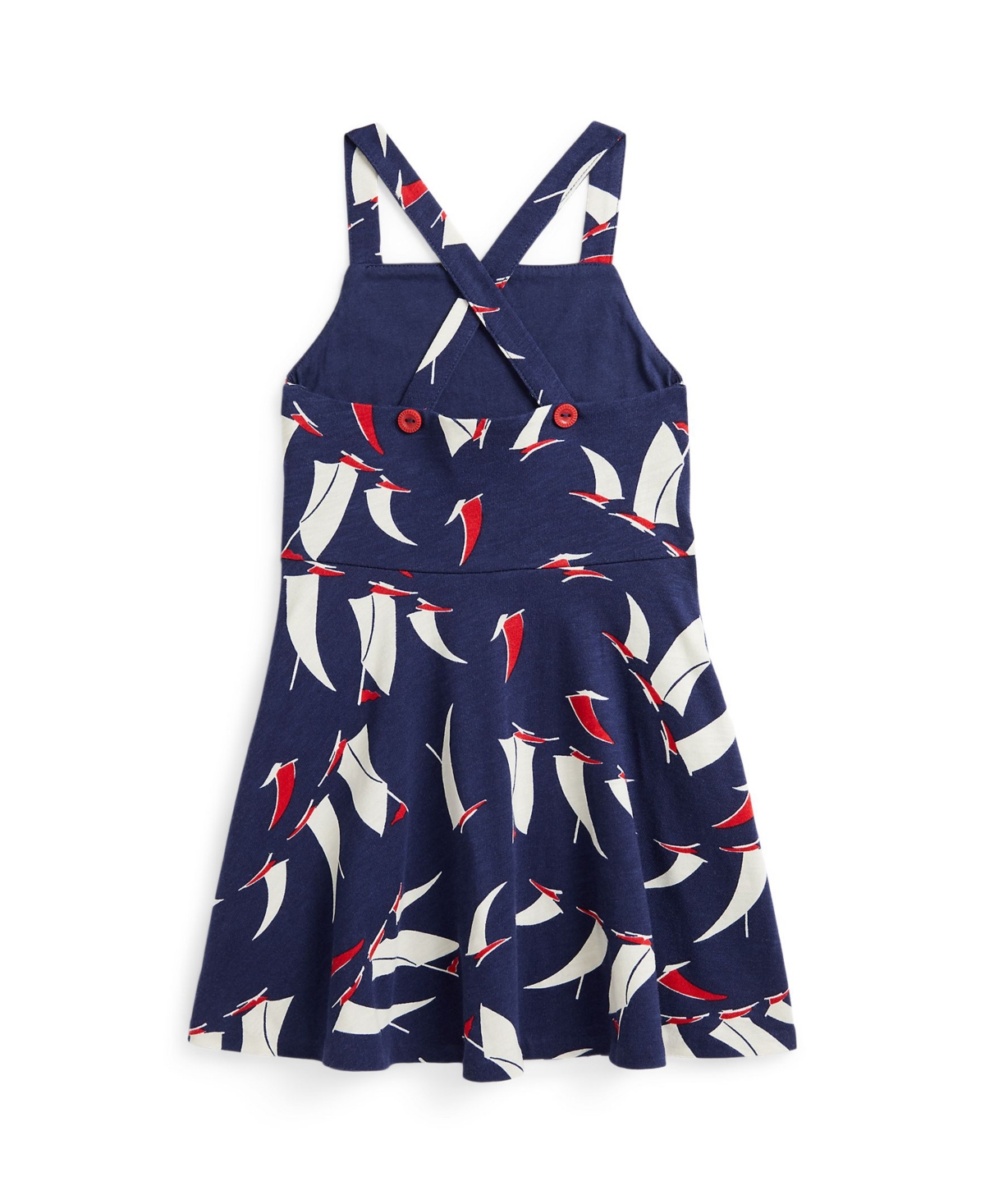 Polo Ralph Lauren Toddler And Little Girls Sailboat-print Jersey Dress In Art Deco Sails