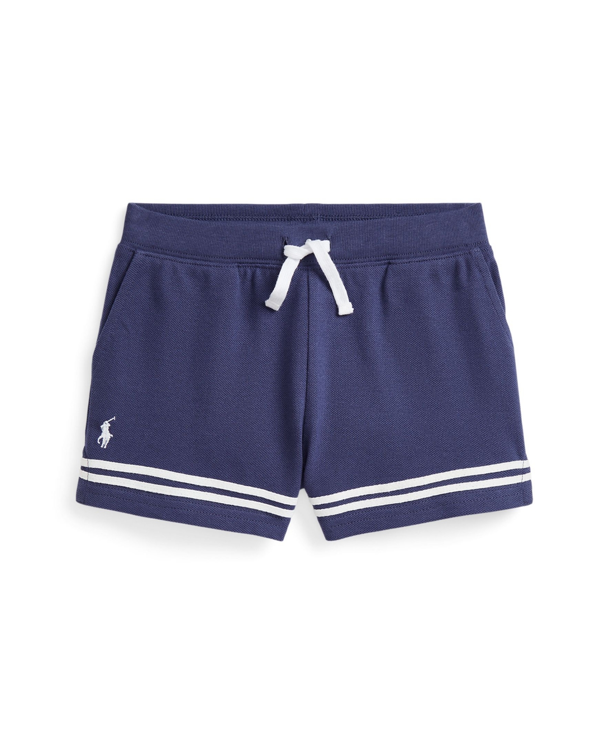 Polo Ralph Lauren Striped Stretch Mesh Short In Boathouse Navy,white