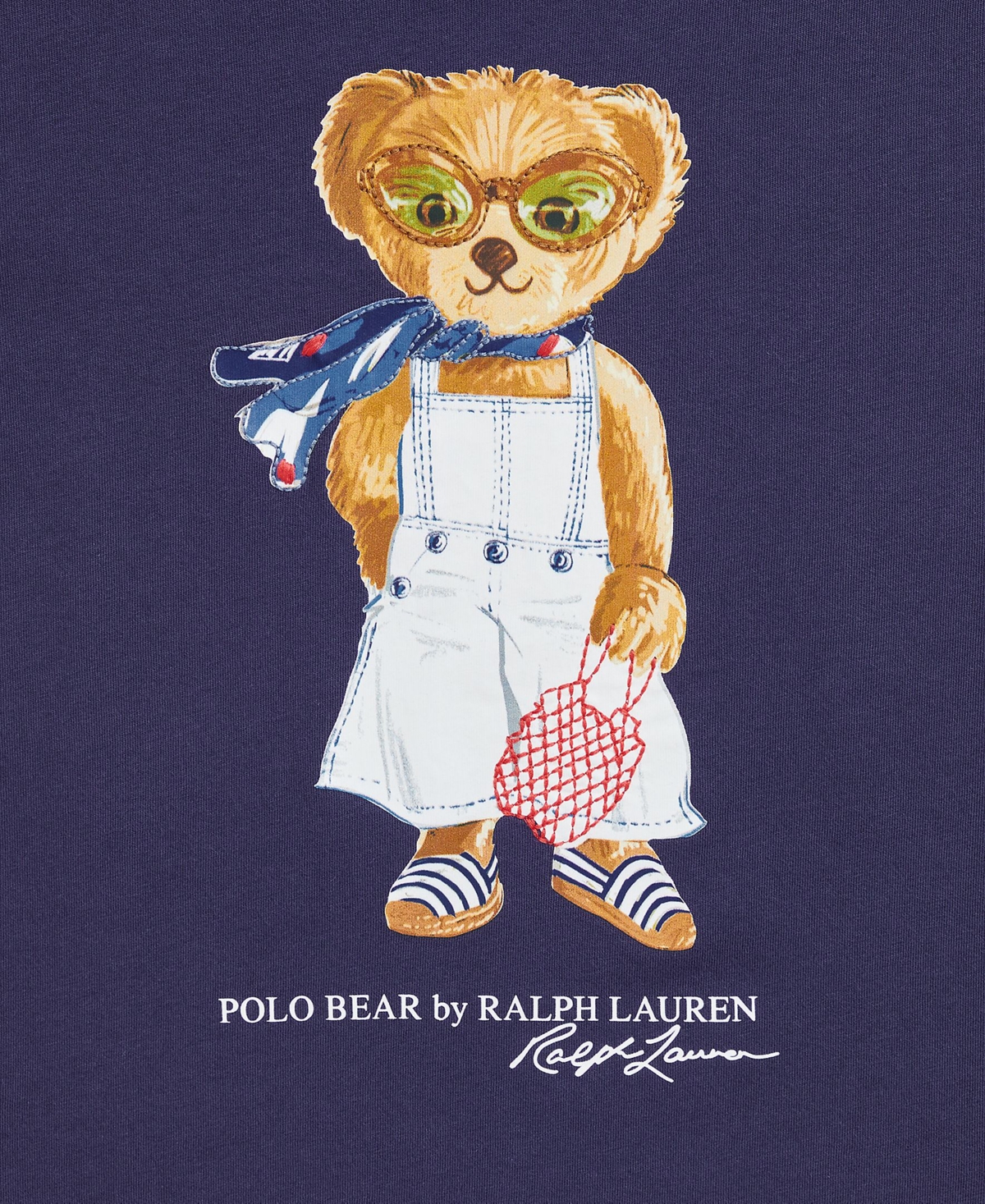 Polo Ralph Lauren Big Girls Polo Bear Jersey T-shirt In Boathouse Navy