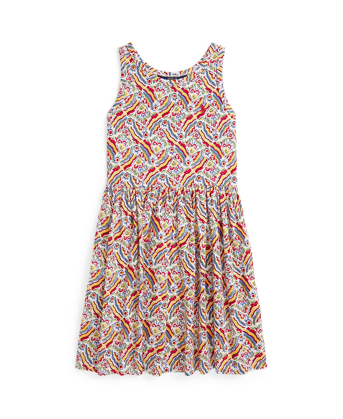 Polo Ralph Lauren Toddler And Little Girls Riviera-print Jersey Dress In Colorful Retro Print