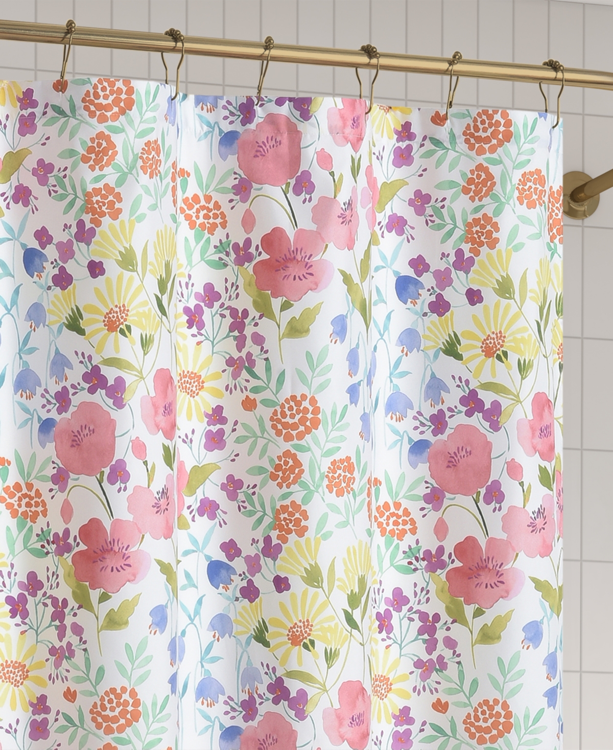 J Queen New York Jules Shower Curtain, 72" X 72" In Turquoise