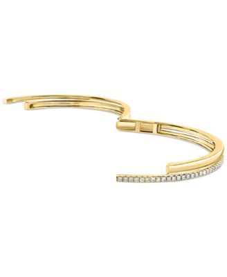 LALI Jewels Diamond Double Row Bangle Bracelet (1/2 ct. t.w.) in 14k Gold