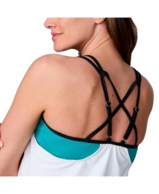 Свободный топ-танкини из блузона с завязками сбоку для женщин в стиле кантри