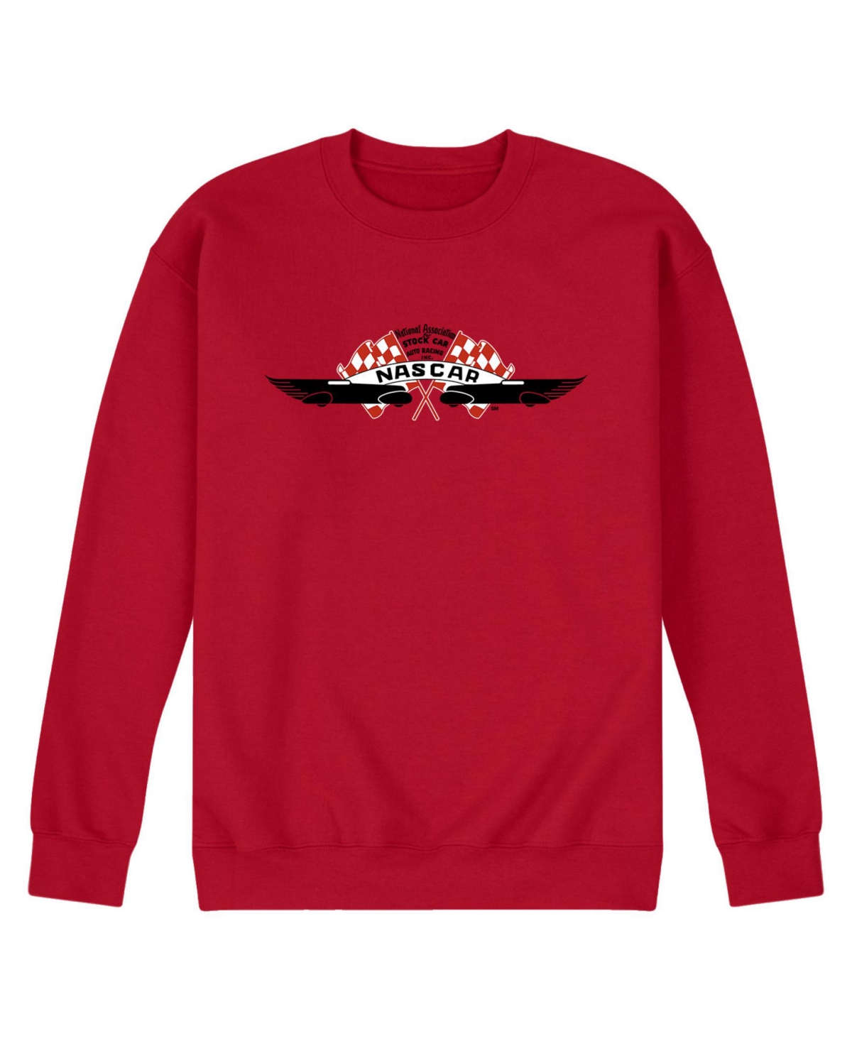 Airwaves Men's Nascar Logo Long Sleeve Fleece T-shirt In Red