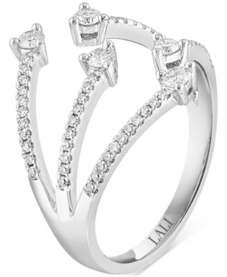 Diamond Arrow Cuff Ring (3/8 ct. t.w.) in 14k White Gold