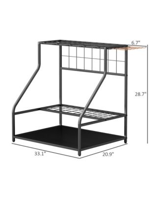 Garden Tool Organizer for Garage, 3 Tier Yard Tool Holder,