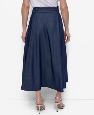 Женская юбка макси от DKNY с поясом-завязкой