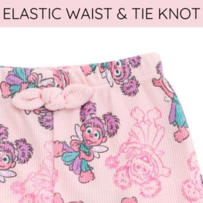 Little Girls Abby Cadabby Waffle Knit T-Shirt and Shorts Outfit Set