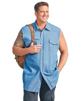 Футболка KingSize KingSize Big - Tall в западном стиле с застежкой спереди для мышц 6990₽