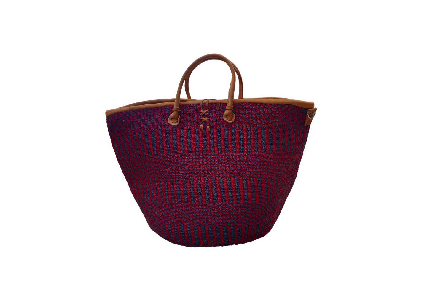 Женская сумка SAWA SAWA Resilient Handmade Sisal African Basket, цвет: Чёрный / Красный — фото 2