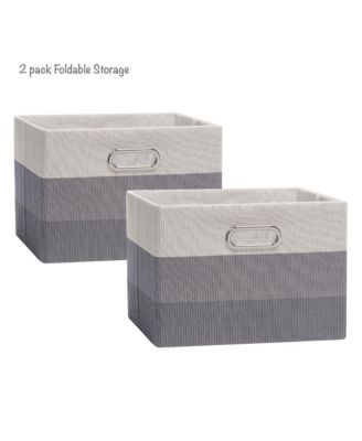Gray Ombre Foldable/Collapsible Storage Bin/Basket- 2 Pack