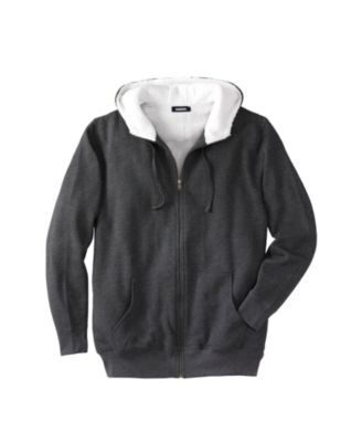 KingSize Big - Tall Sherpa-Lined Fleece Zip Hoodie