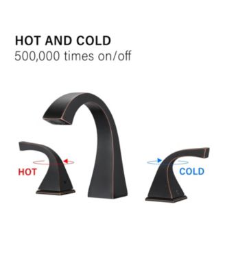 2-Handle Bathroom Sink Faucet with Drain, Oil Rubbed Bronze
