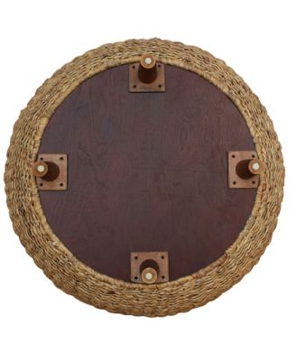 Gallerie Decor Stonebridge Coffee Table With Glass Top