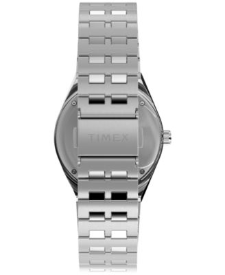 Men's Quartz Analog Silver-Tone Stainless Steel Watch, 38mm