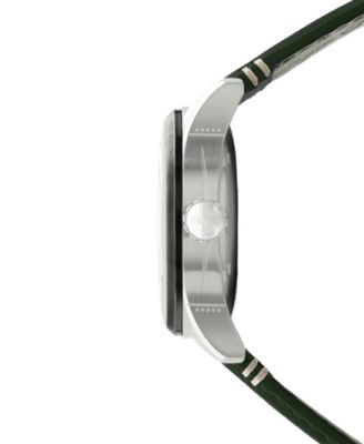Men's Spitfire Smith Automatic Green Leather Strap Watch, 42mm