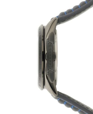 Men's P-51 Mustang Blakeslee Chronograph Blue Leather Strap Watch, 43mm