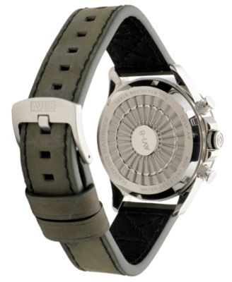 Men's Hawker Harrier Matador Chronograph Green Leather Strap Watch, 44mm