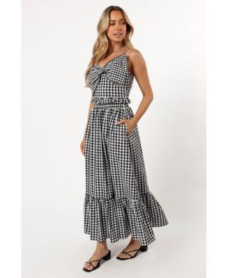 Женская многоярусная юбка миди от Бэмби с лепестками и щенком