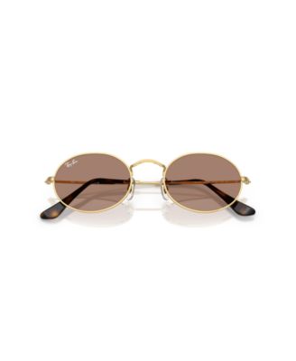Unisex Oval Metal Chromance Sunglasses, RB3547