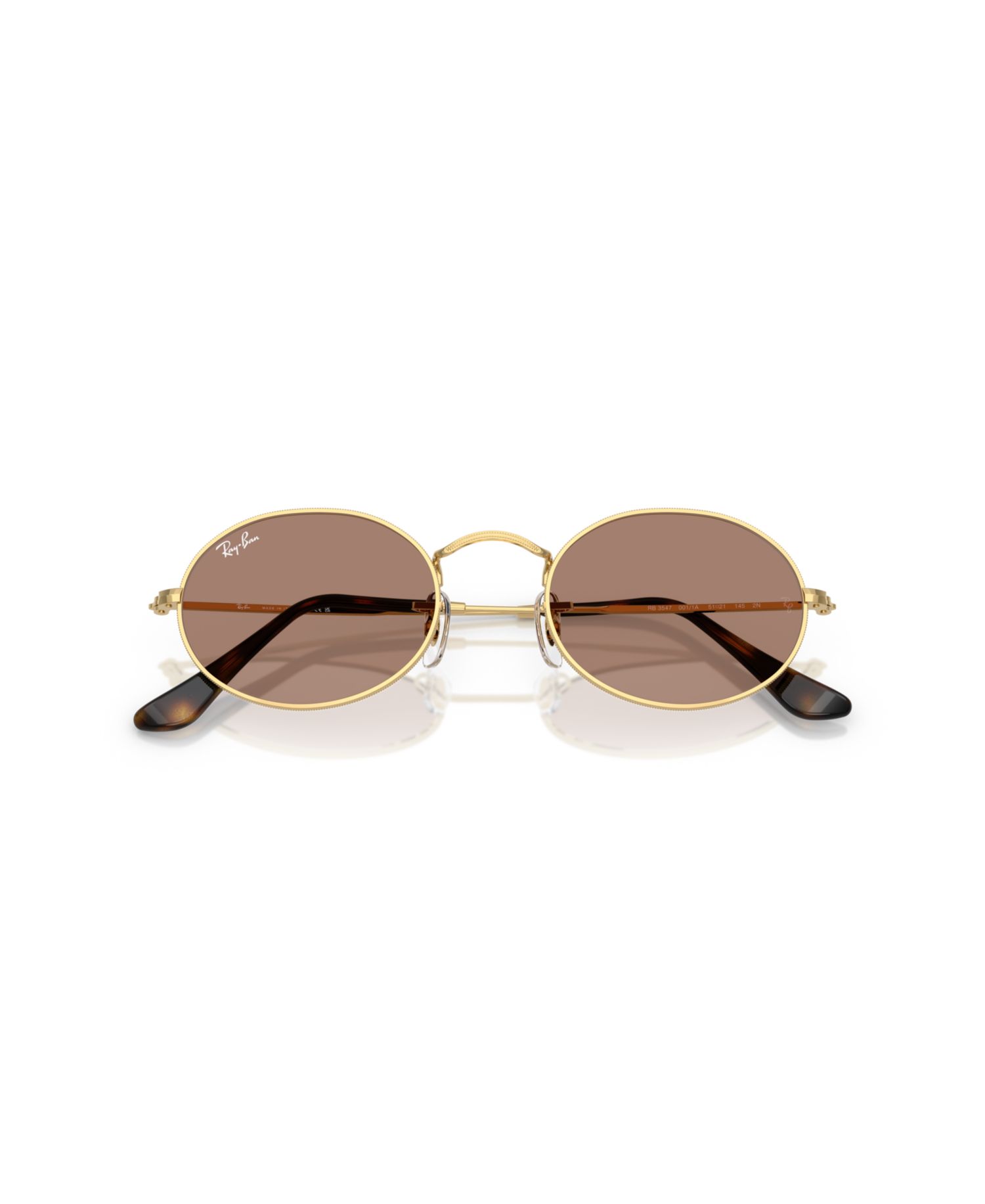 Unisex Oval Metal Chromance Sunglasses, RB3547