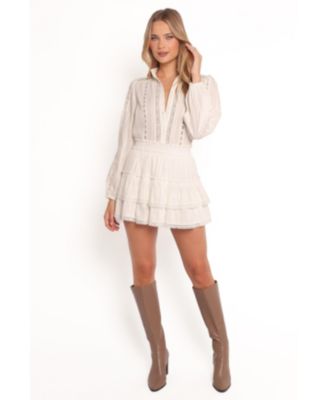 Женская мини-юбка Charpelle с многоуровневыми оборками в виде лепестков и пупса