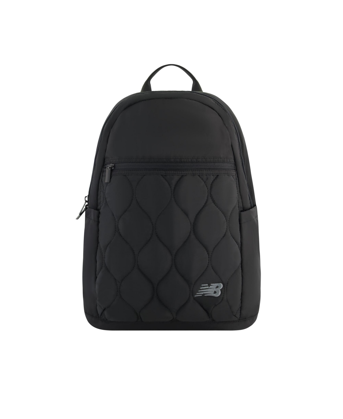 Quilted Backpack with Adjustable Straps - Black