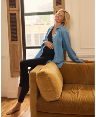 Plus Size Essential Stretch Secret Fit Over the Belly Leggings - Motherhood