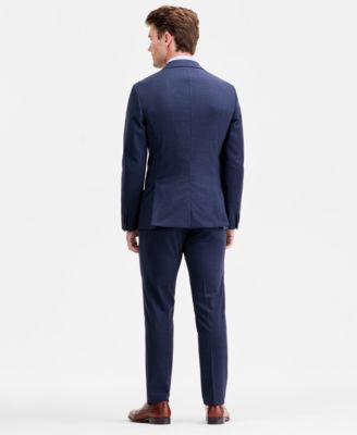 Ted By Ted Baker Mens Modern Fit Blue Sharkskin Wool Blend Suit Separates In Blue