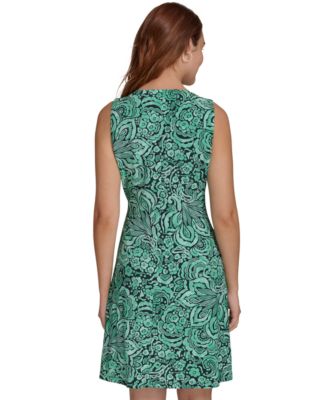 Женское трикотажное платье из джерси без рукавов с принтом от Tommy Hilfiger