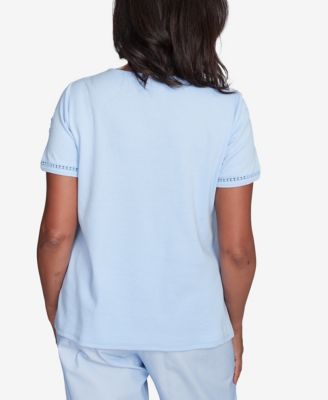 Топ с цветочной аппликацией в виде стрекозы от Альфреда Даннера Petite St. Thomas