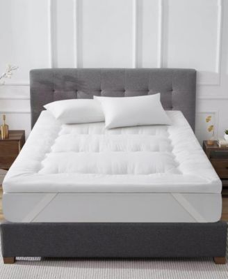 Unikome Wave Quilted Mattress Topper In White