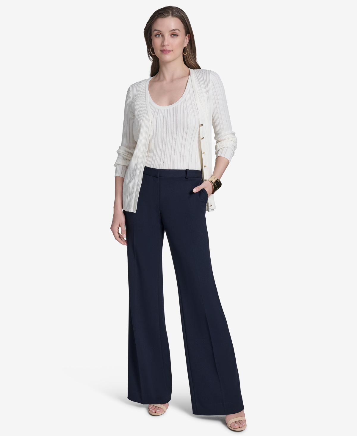 HALSTON WOMEN'S FRONT SLASH POCKET PANT 