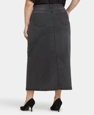 Plus Size High Rise Long Skirt
