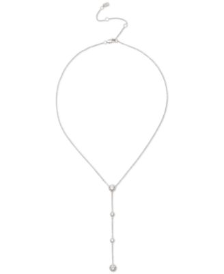 Ожерелье-лариат из стерлингового серебра с кубическим цирконием Lauren Ralph Lauren, удлинитель 16 дюймов + 3 дюйма