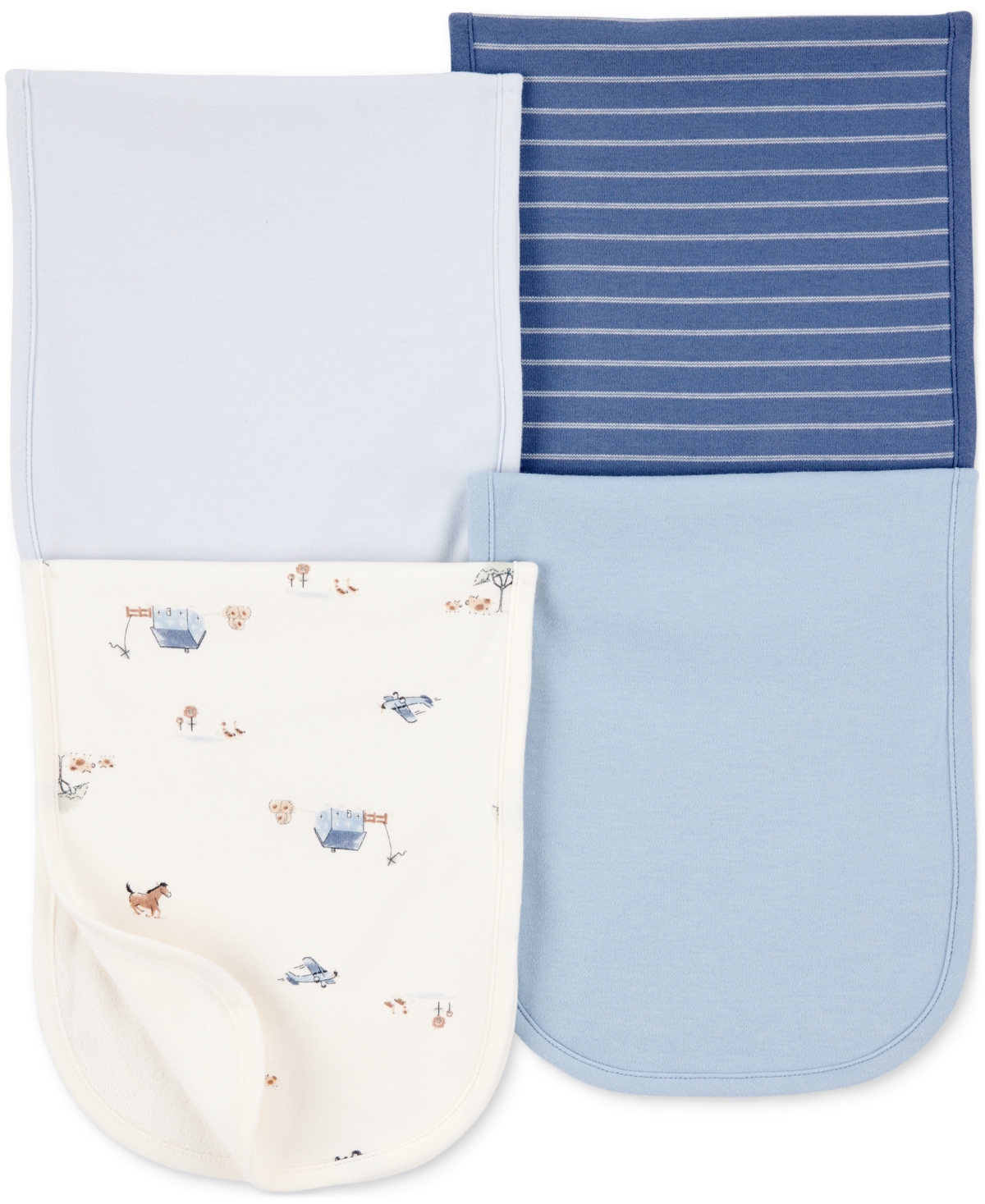 Carter's Baby Cotton Burp Cloths, 4 Pack