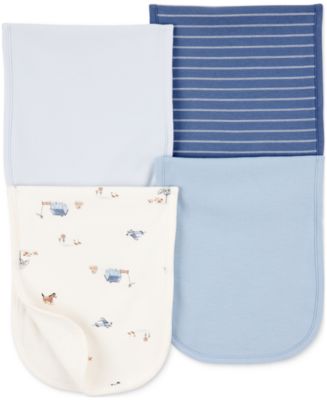 Carter's 4pc Baby Boy Burp Cloths - Blue main image 0
