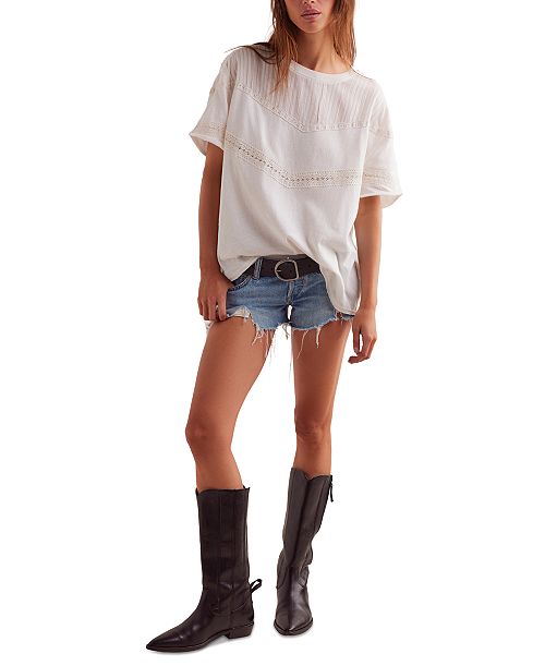 alfani Free People Women's Dorothy Oversized T-Shirt Women's Fashion Shoes & Accessories