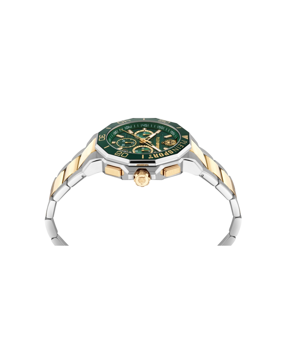 Plein Sport Men's Titan Chronograph Date Quartz Two-tone Bracelet Watch, 46mm In Two Tone