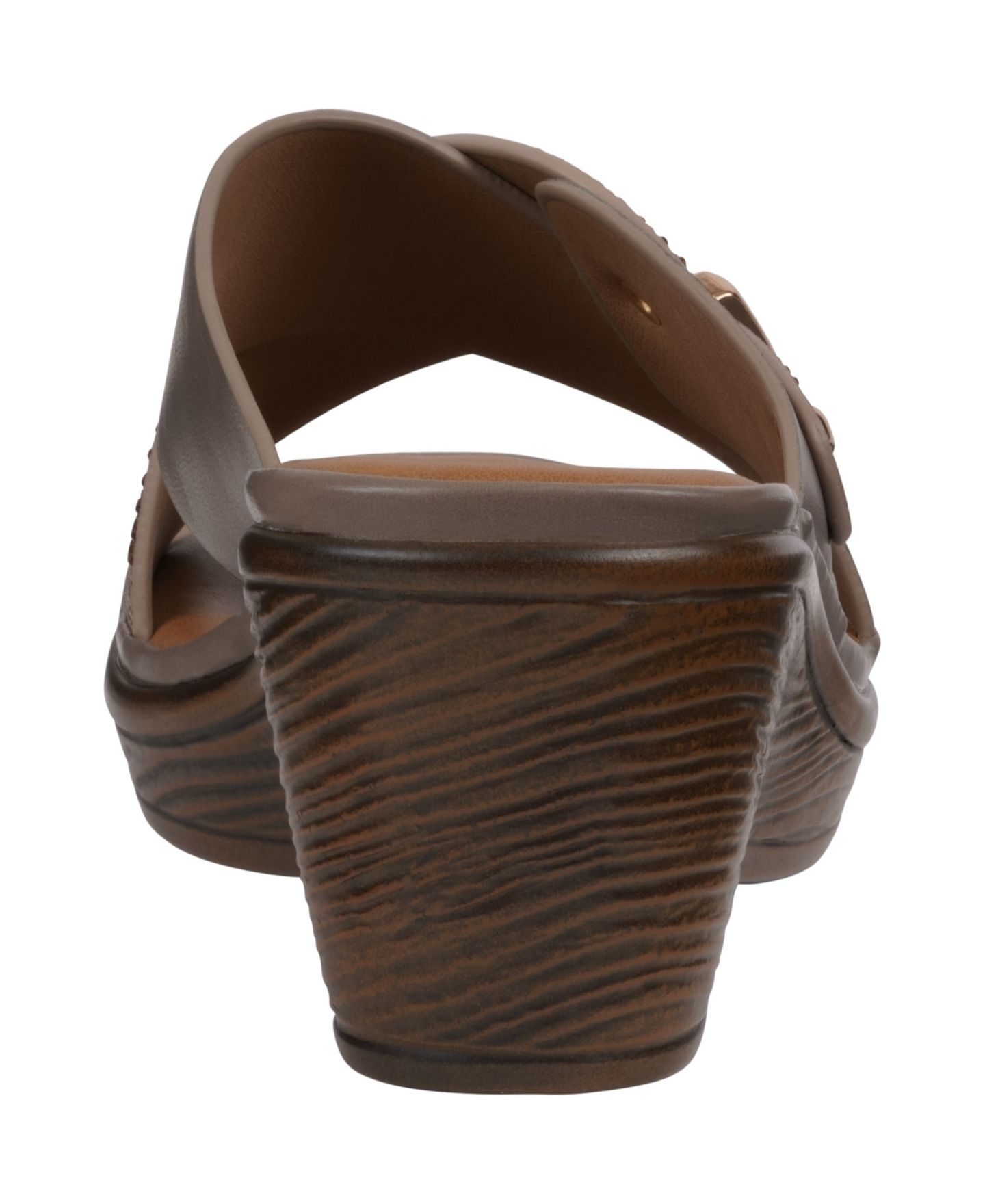 Женские сандалии GC Shoes Ash Crisscross Wedge, цвет: Серо-коричневый — фото 3