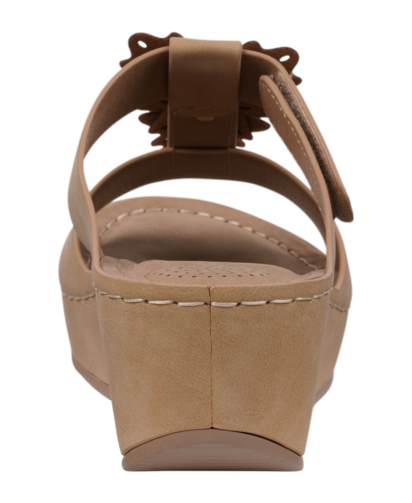 Женские сандалии GC Shoes Talia Floral Wedge, цвет: Рыжевато-коричневый — фото 3